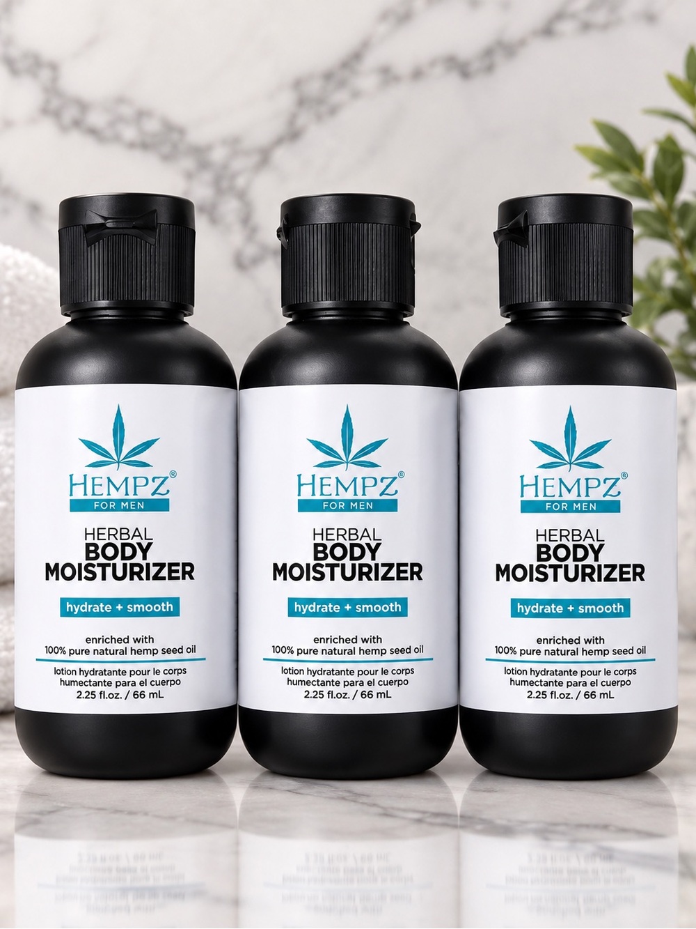 3pc Hempz Herbal Body Moisturizer 2.25 oz NWT travel size